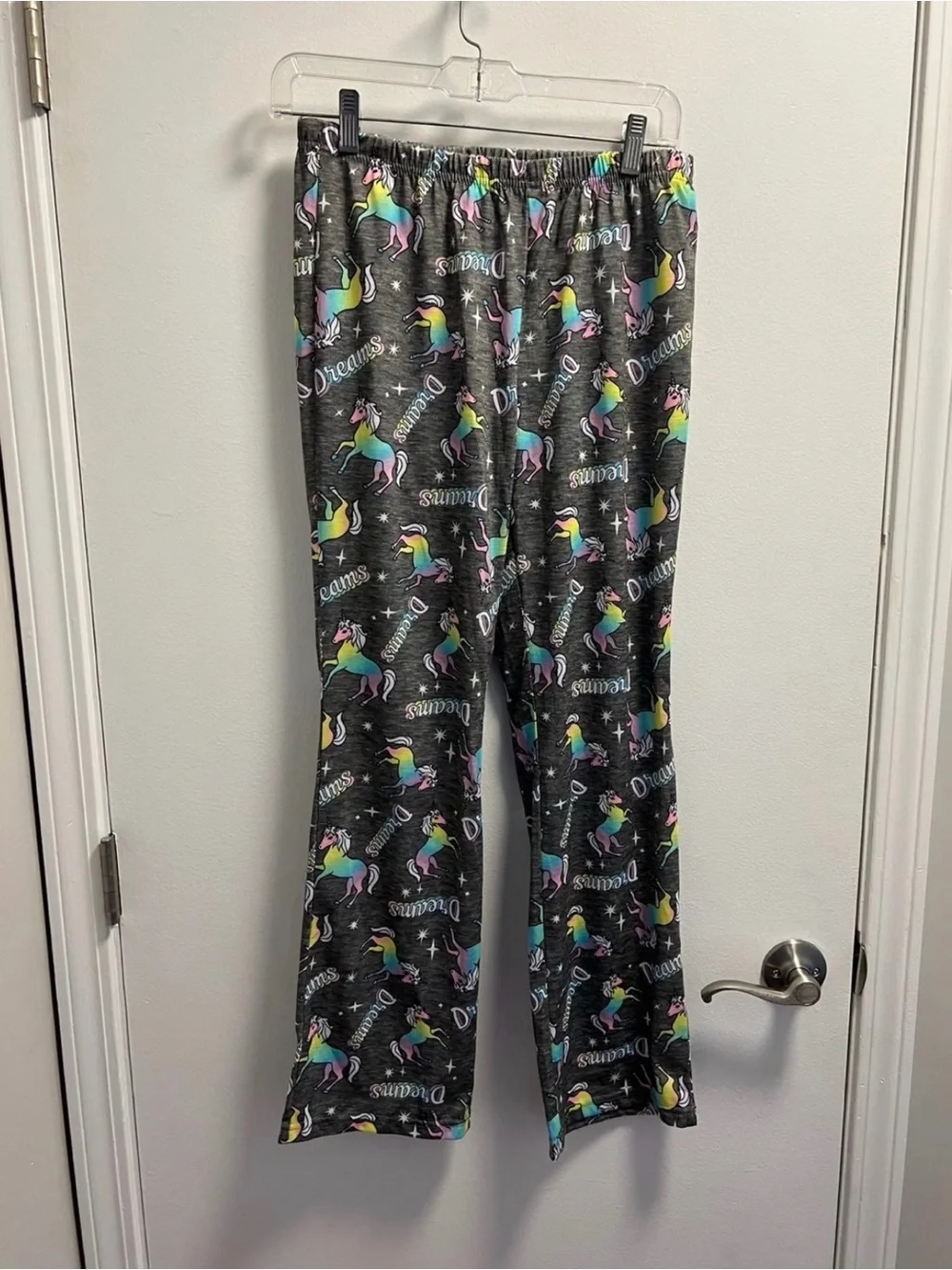 *Justice Gray Unicorn Rainbow Print Pajama Bottoms